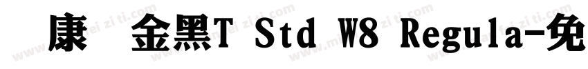 华康俪金黑T Std W8 Regula字体转换